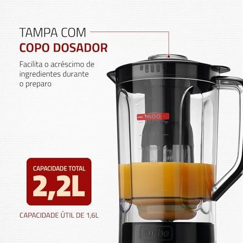 Liquidificador Mondial, Turbo Power 550W, 220V, Preto, 2,2 L - L-99 FB Liquidificador Mondial, Turbo Power 550W, 220V, Preto, 2,2 L - L-99 FB